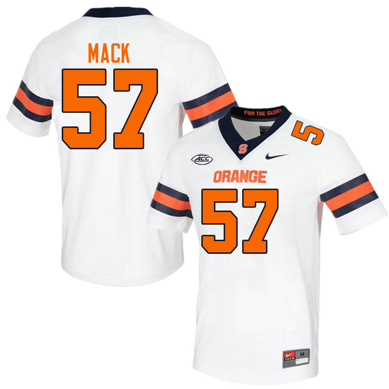 Syracuse Orange #57 Trevion Mack College Football Jerseys Stitched Sale-White